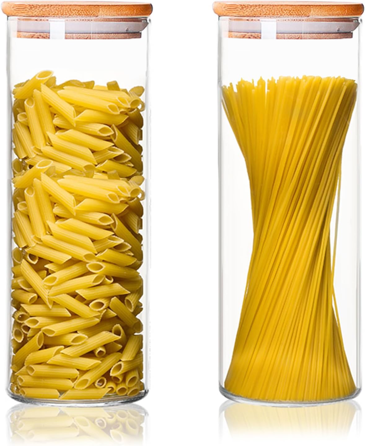 Set 2 Recipientes Vidrio Almacenamiento 71oz con Tapa