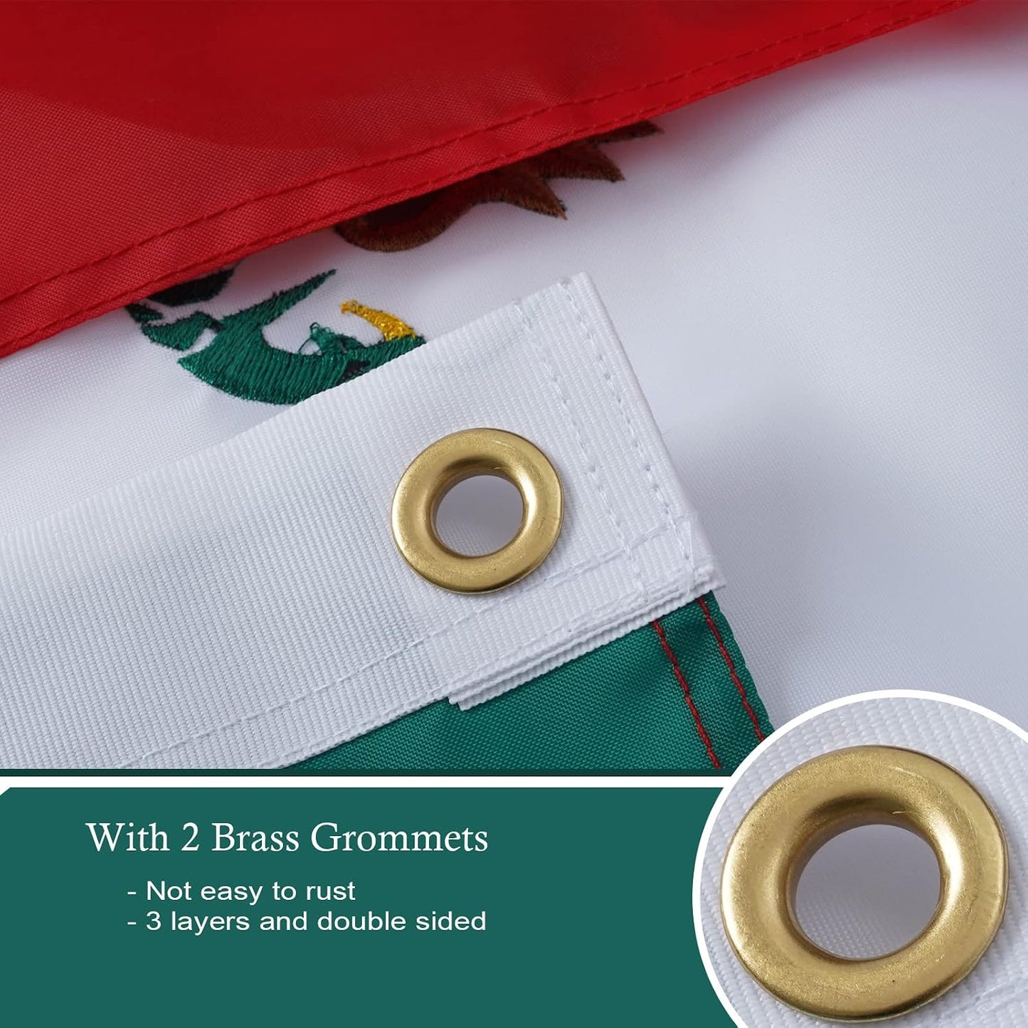 Bandera mexicana 6x10ft doble cara para exterior