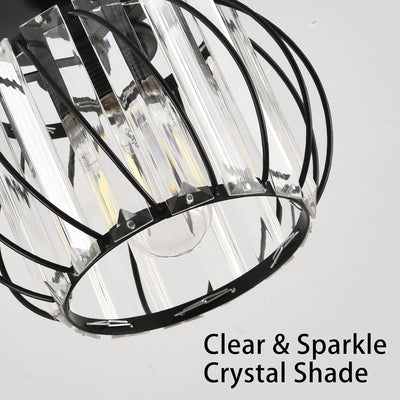 Lámpara techo cristal negro para cocina comedor sala