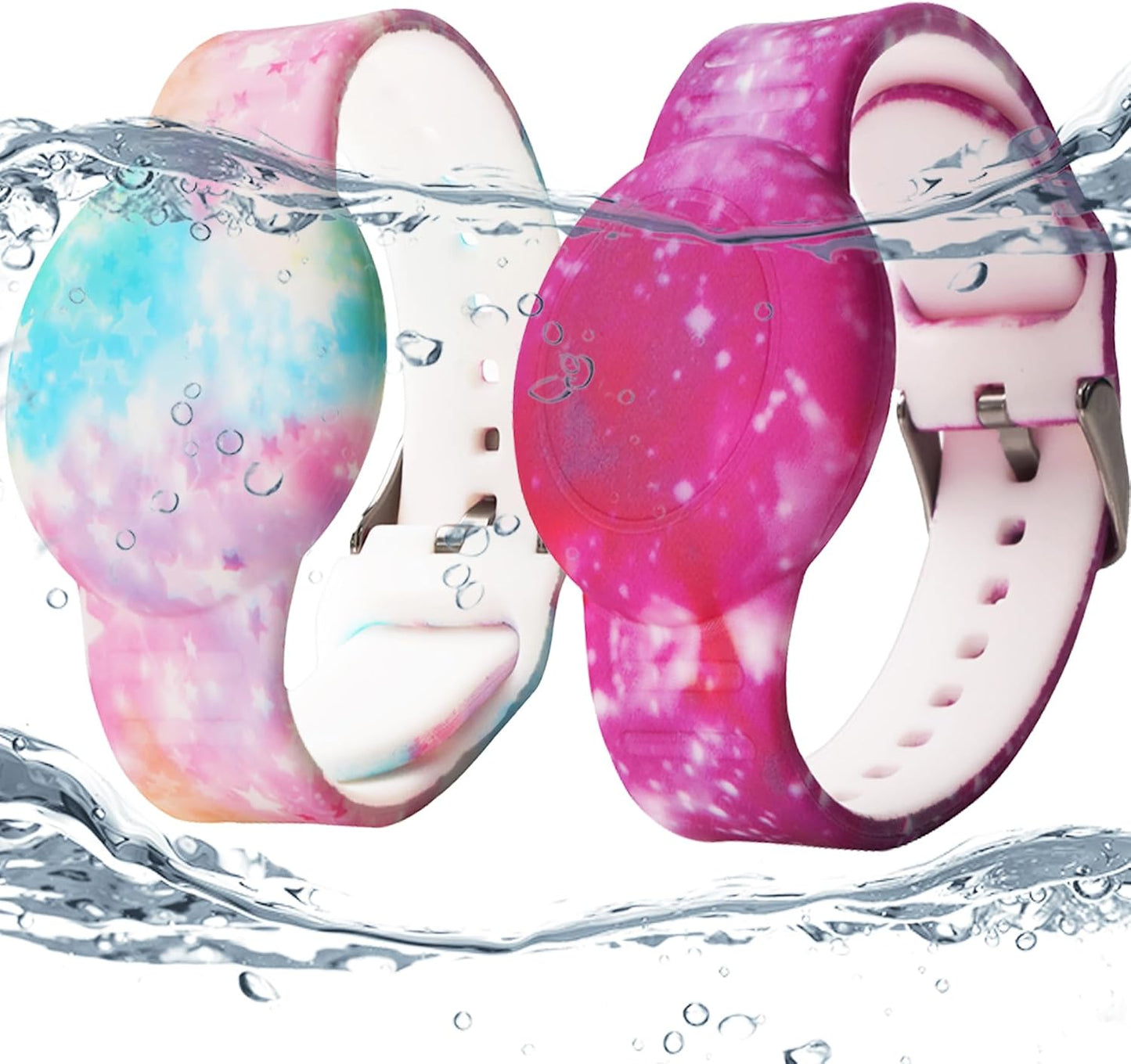 2 Pulseras AirTag impermeables para niños con funda silicona