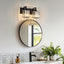 Lámpara cristal baño 2 luces color negro chapado