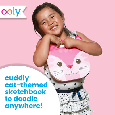 Cuaderno bocetos portátil 60 pág 9x7pulg Gato