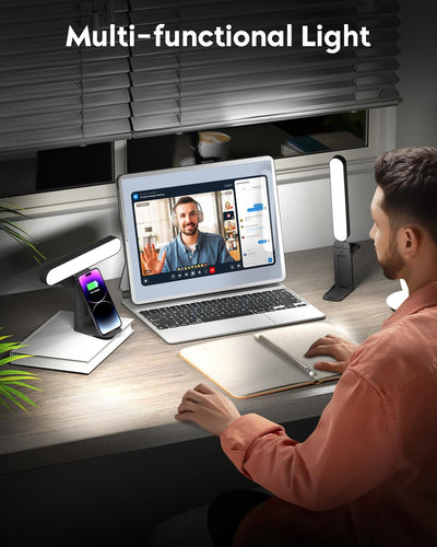 Luz anillo USB para webcam con soporte ajustable