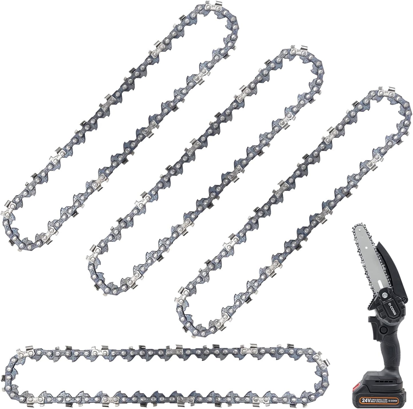 Cadena motosierra 6" 4 pzas 37 eslabones transm