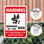 Señales aluminio perros Beware de Dog 2 pzas UV resistente