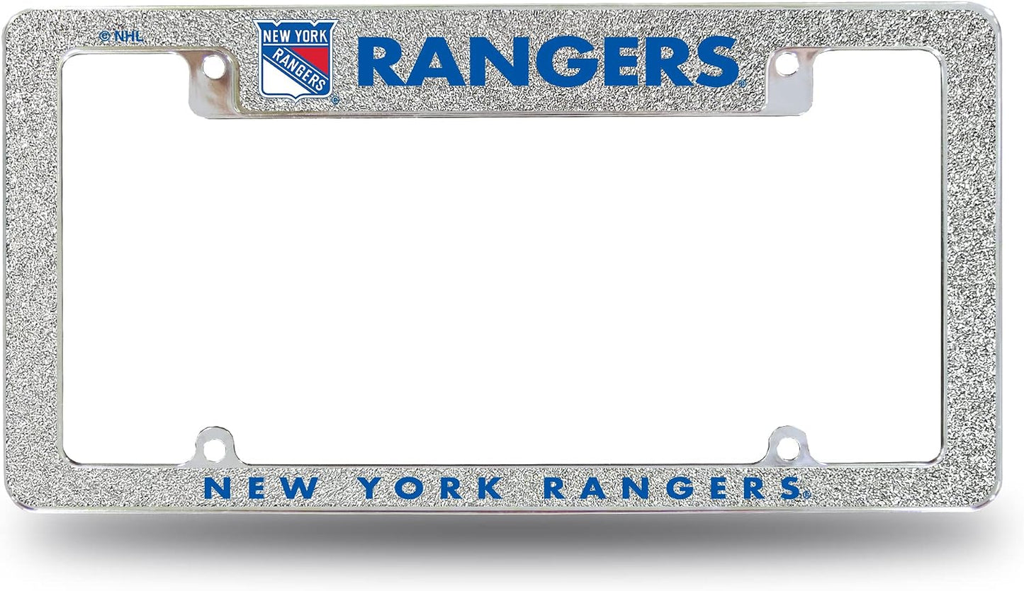 Marco placa coche NHL Rangers plateado