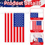 Banderines 30 mini cuerda 32.8ft rojos blancos azules 4 de Julio