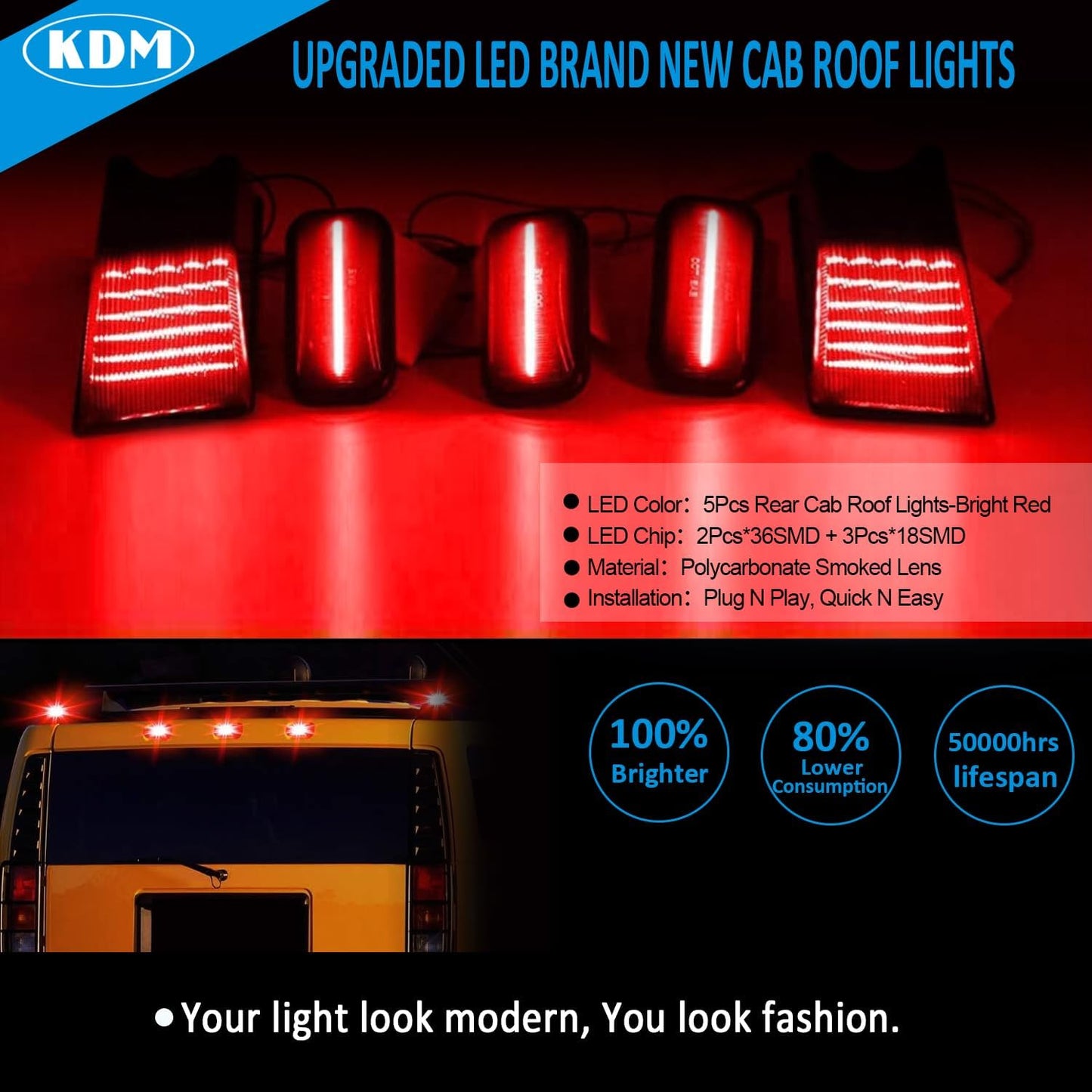 Set 10 Lámparas LED para techo Hummer H2 SUT 03-09