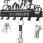 Soporte llaves pared metal negro 11x4.84" ganchos