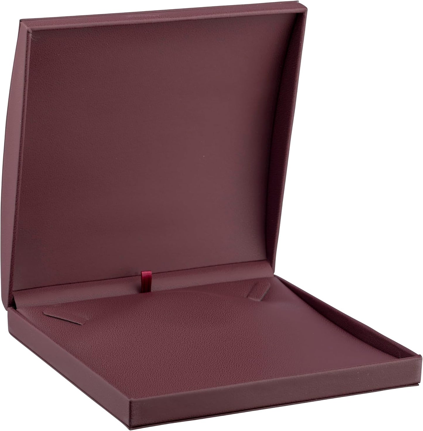 Caja collar lujo cuero estuche elegante ribete crema