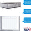 Cajones organiz. plástico apilables set 2 gris 12.5"