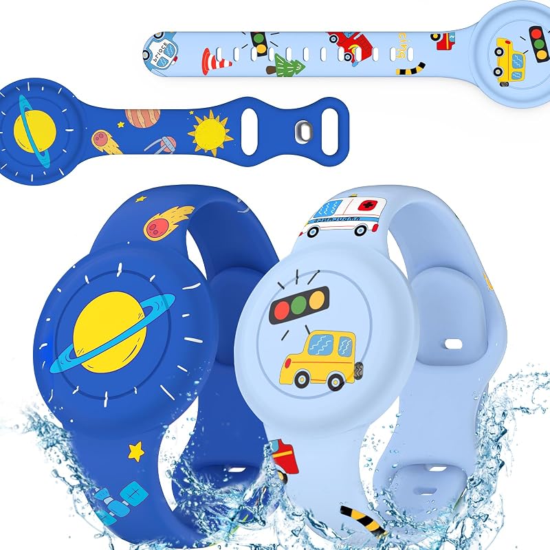 2 Pzas Pulsera AirTag para Niños Silicona Suave