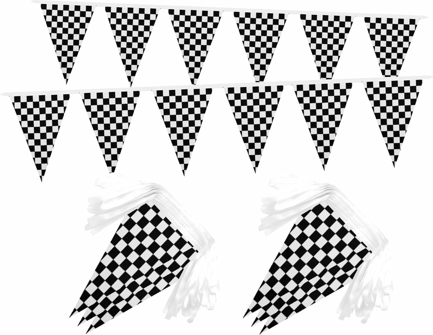 2 Pack Banderas Carreras Cuadros Negro Blanco 40