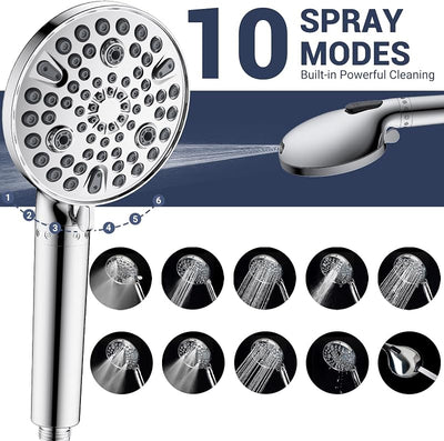 Cabezal ducha lluvia 10 rociadores barra ajustable 71pulg