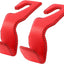 Ganchos coche cuero rojo para carteras y bolsas set 2