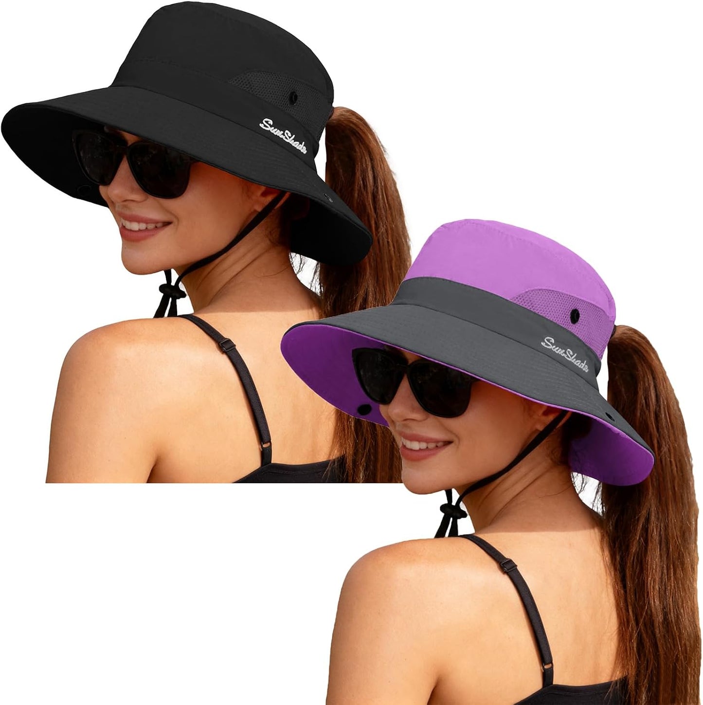 Sombrero safari mujer ala ancha UV plegable playa verano