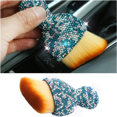 Cepillo polvo interior auto con cerdas suaves y mango brillante