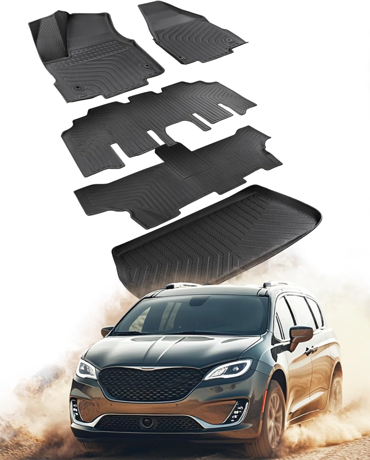 Alfombras TPE para Chrysler Pacifica y Voyager 2017-2026
