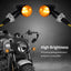 Señales giro motocicleta lente ahumado LED metal 4uds