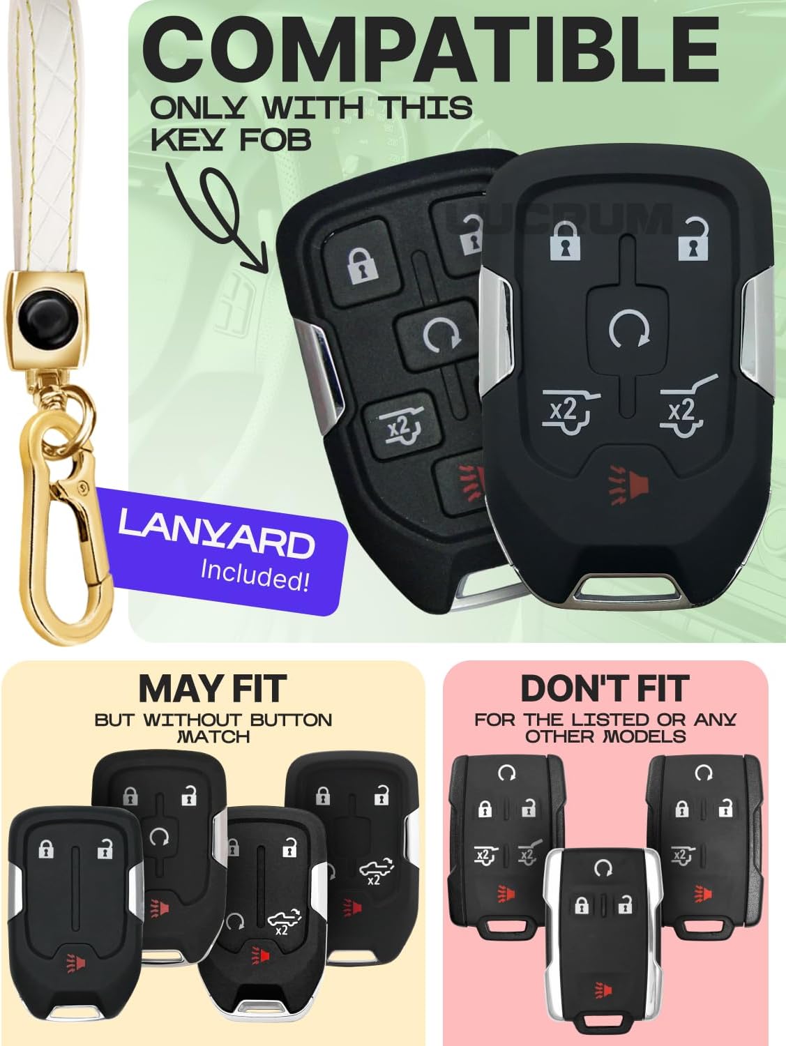 Funda llavero TPU para GMC Chevy Suburban 2014-25