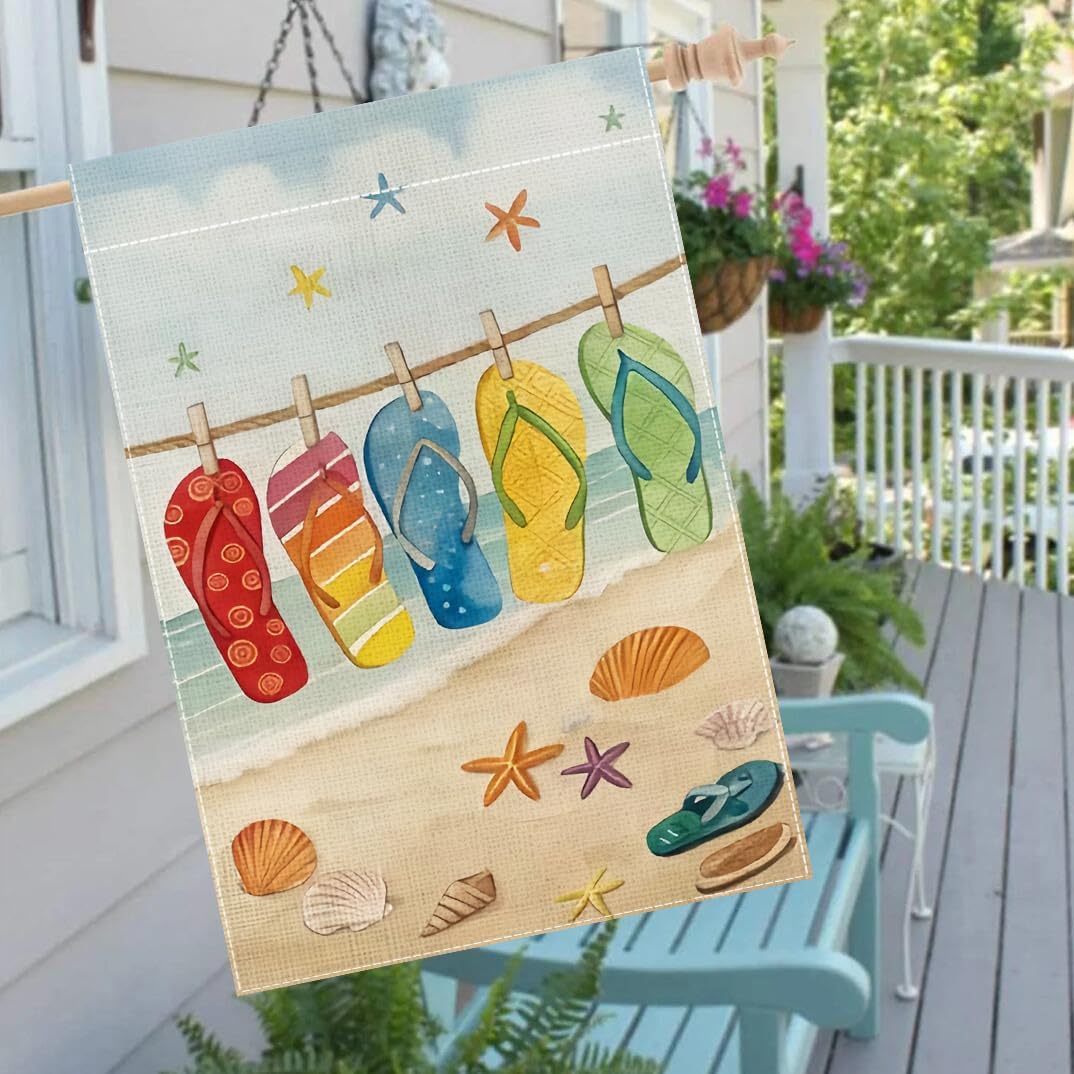 Bandera verano 28x40" arpillera doble cara