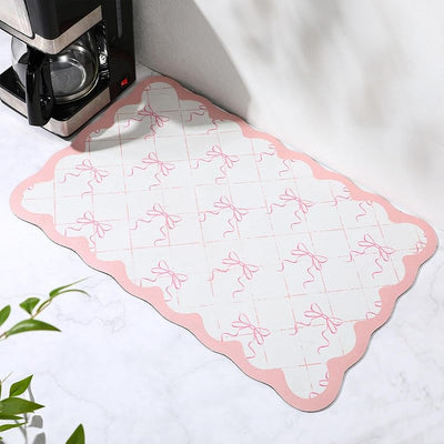 Alfombrilla barra café tapete rosa 23.6x15.7pulg cocina