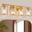 Lámpara baño 4 luces oro cepillado pared espejo cocina sala