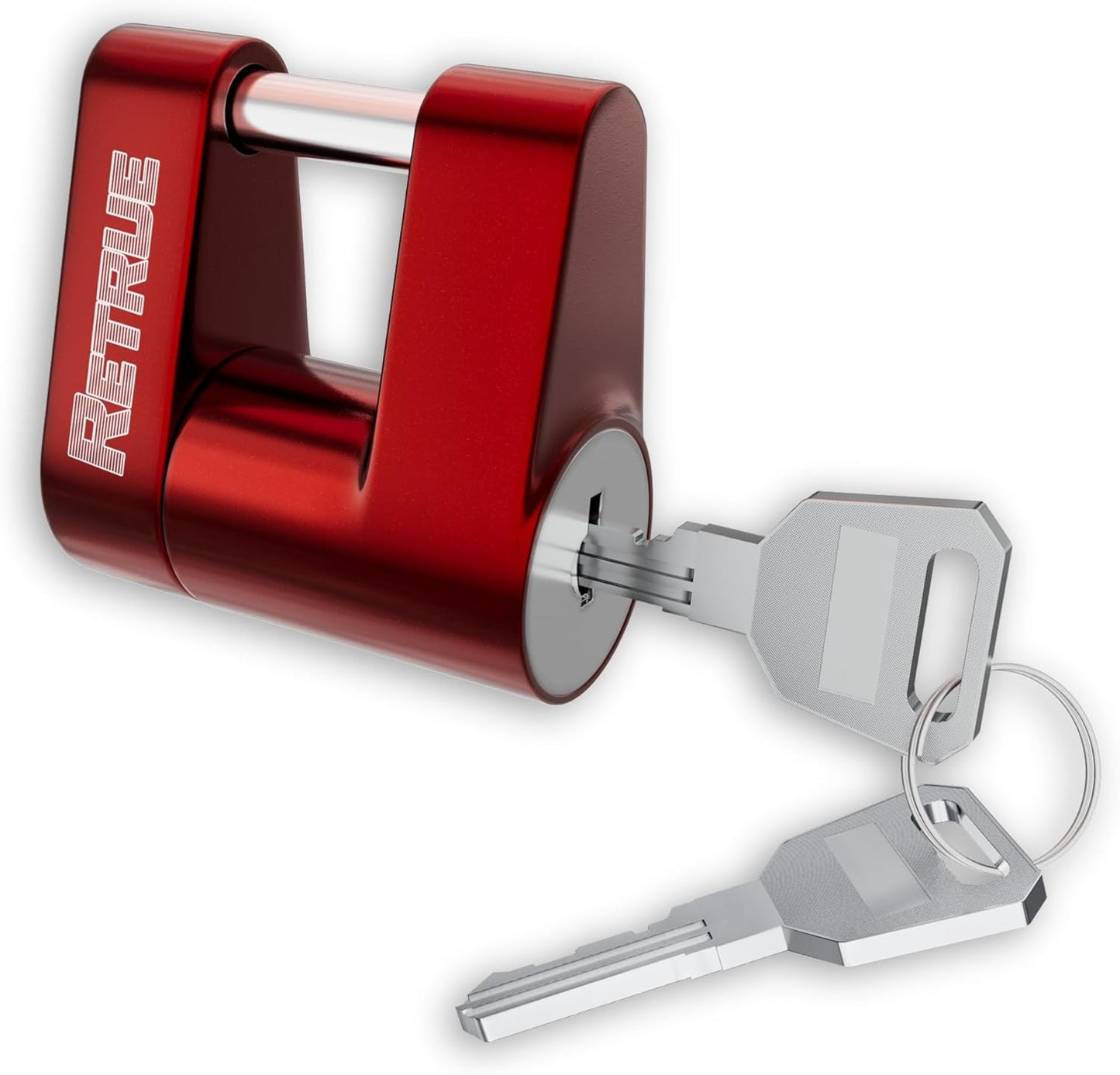 Bloqueo acoplador lengüeta 1/4pulg 3/4pulg remolque RV rojo