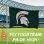 Bandera MSU Spartans 3x5' con ojales para jardín y pared