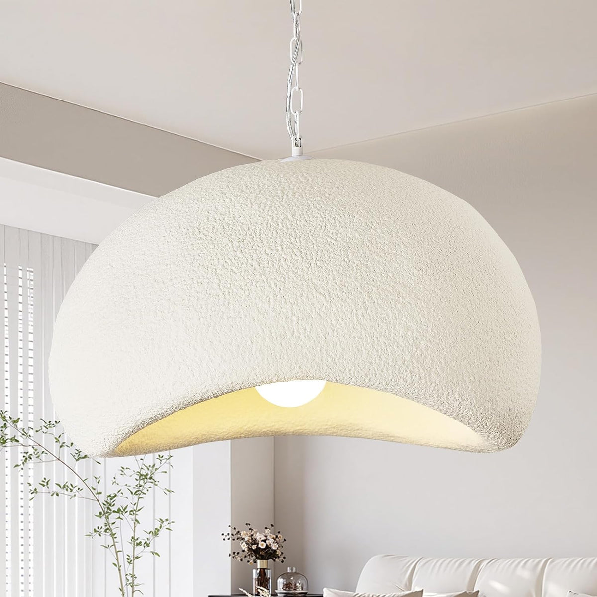 Lámpara colgante moderna de resina 19.7pulg para cocina comedor