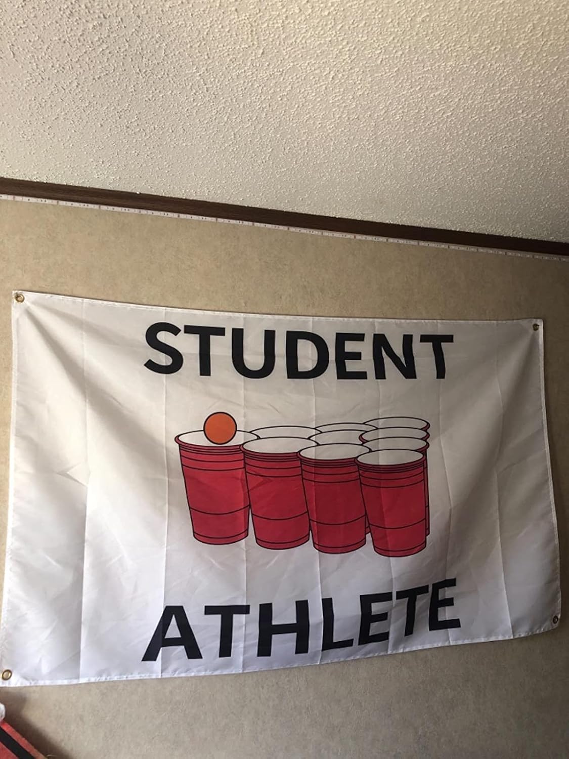 Bandera atleta 3x5ft para dormitorio universitario