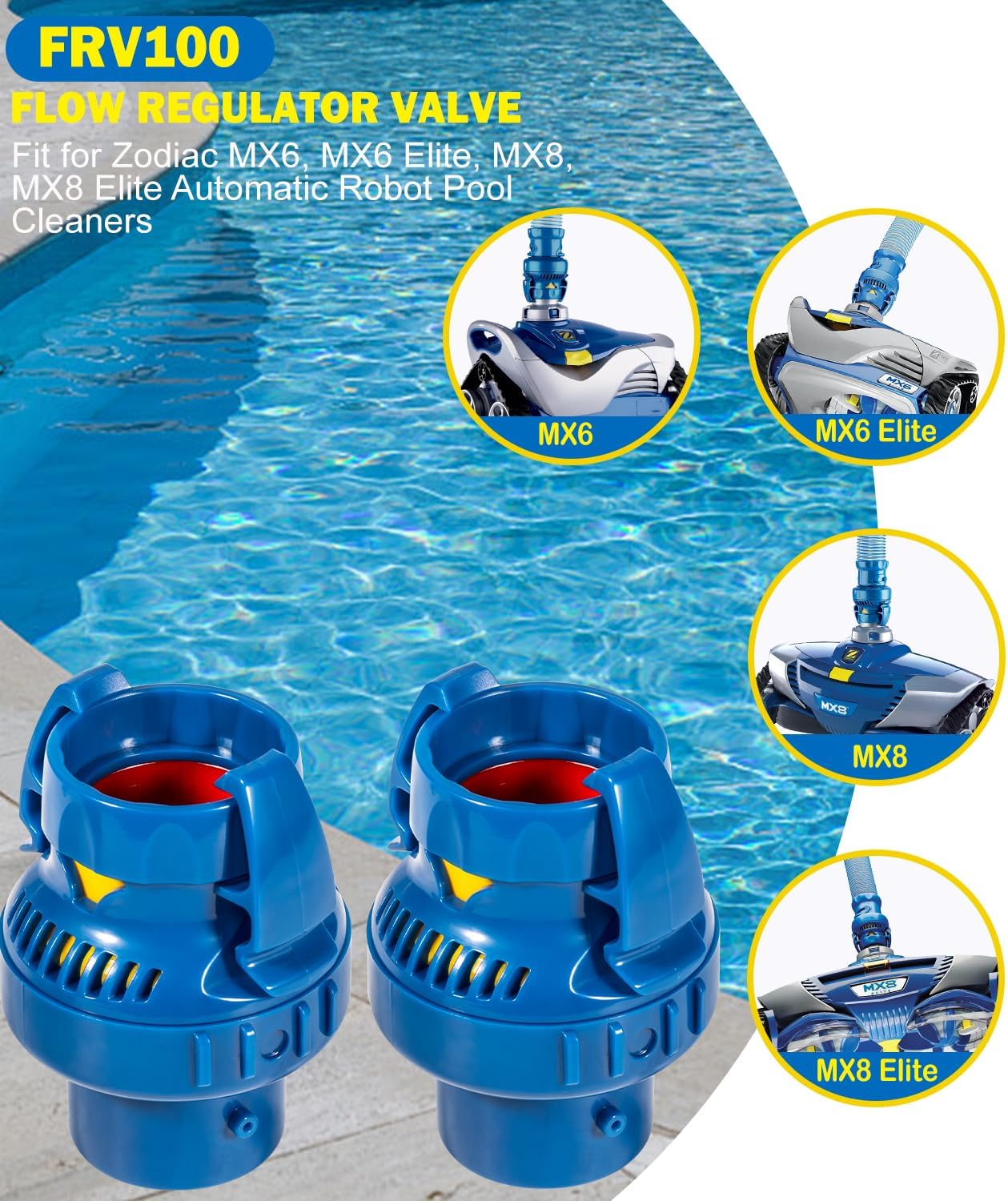 Válvula reguladora flujo FRV100 Zodiac MX6/MX8 Pack 2