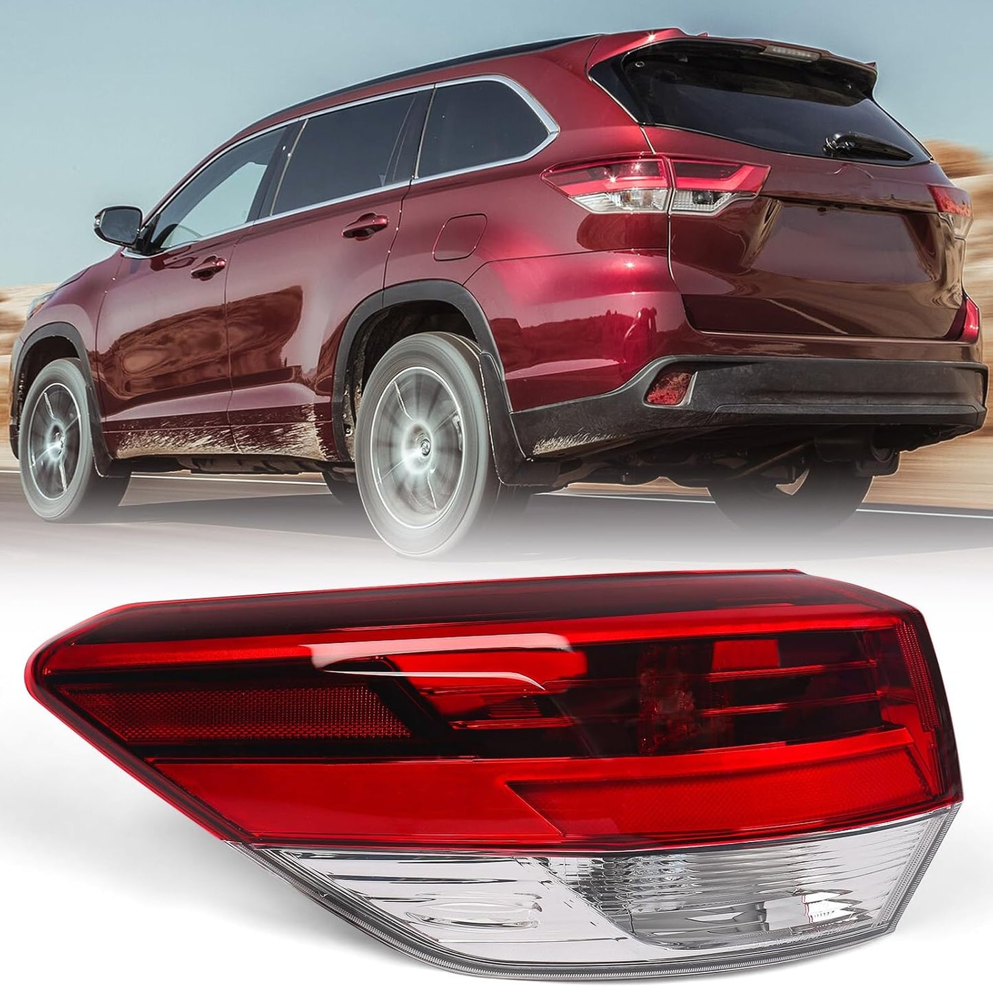 Luz trasera exterior izquierda Toyota Highlander 17-19 LED
