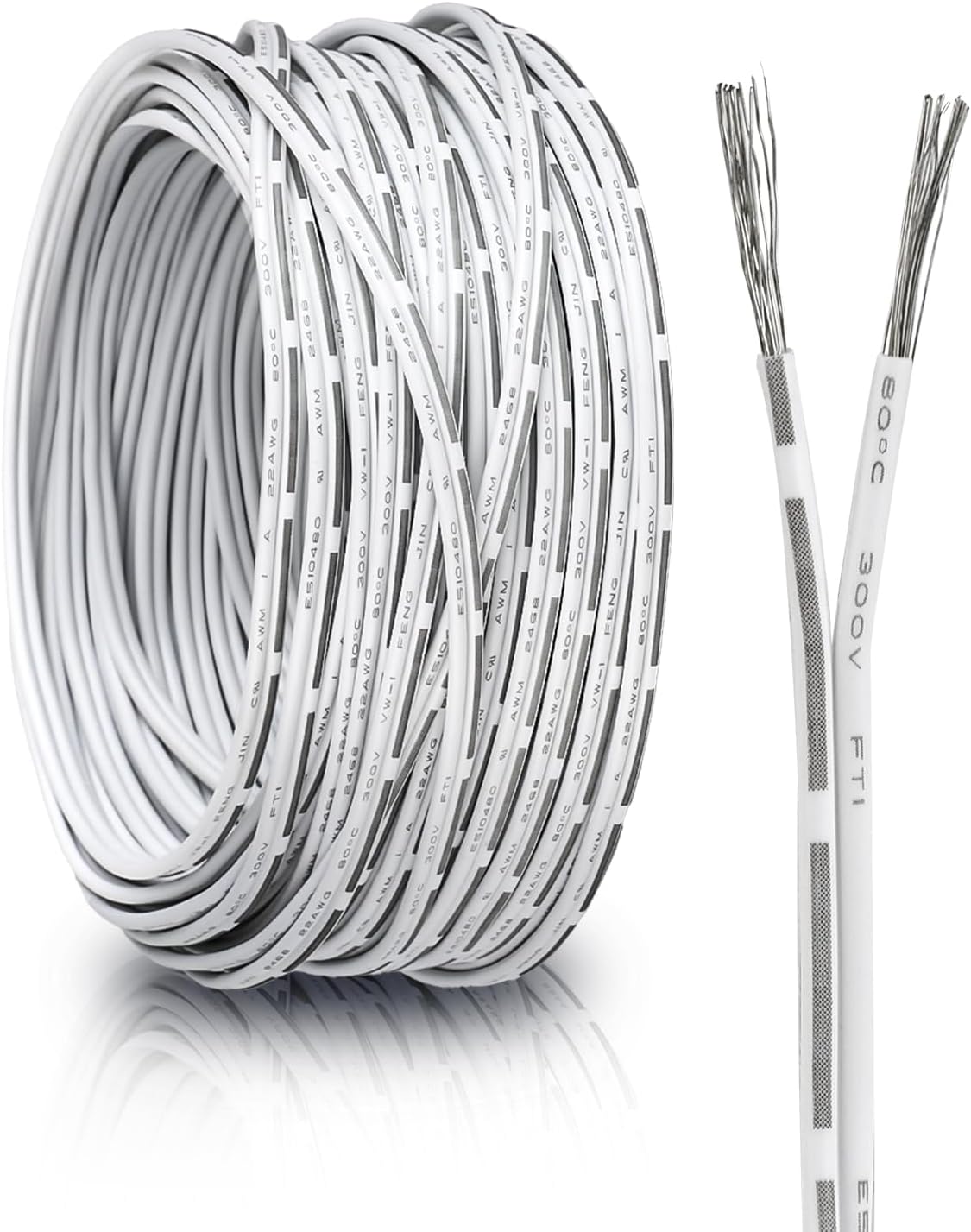 Cable universal puerta garaje 22/2 awg 100pies cobre estañado