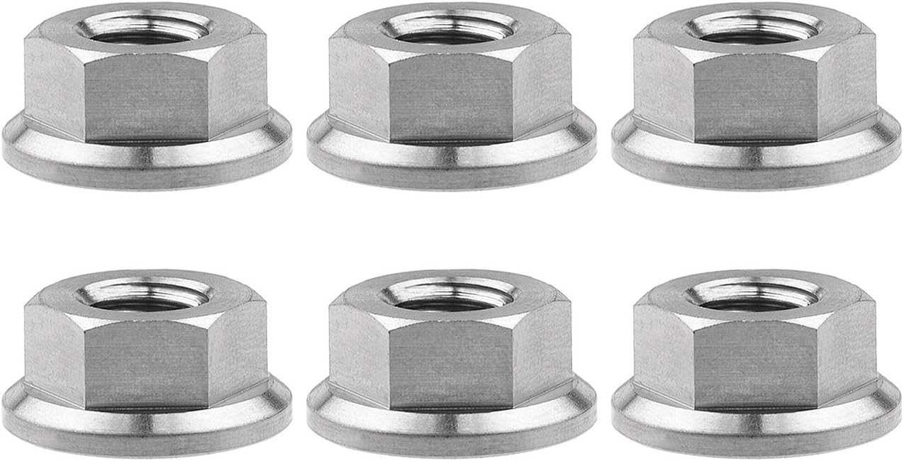 Set 6 Tuercas Hexagonales Titanio M5-M16 Paso M6 0.039pulg