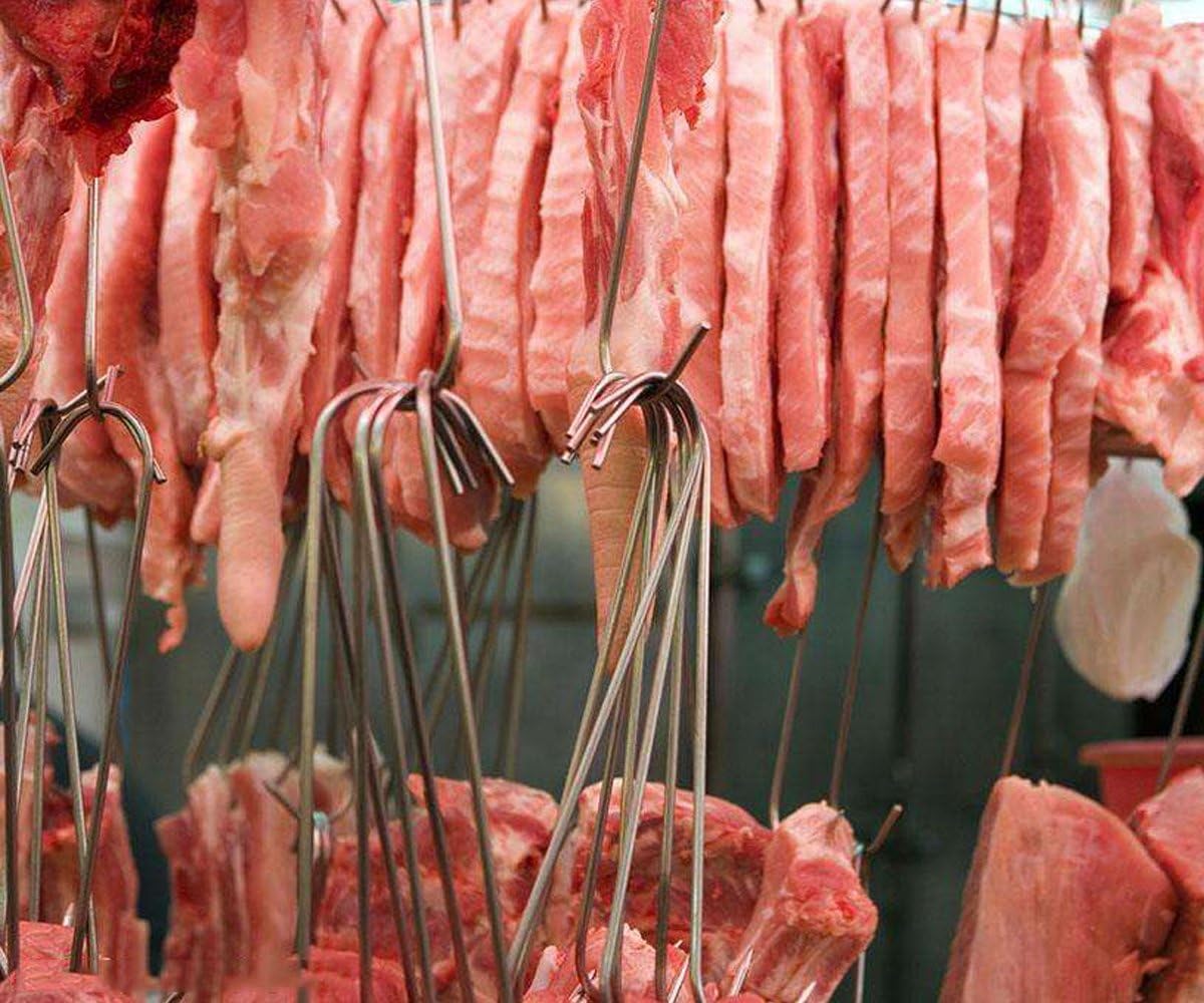 20 Ganchos Carne Acero Inox 5" para Colgar Pollo Caza