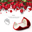 Caja terciopelo rojo para anillo compromiso boda