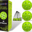 Pelotas pickleball no friables paquete 3 verde neón