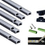 Perfil aluminio difusor LED 6.56pies negro mate empotrado