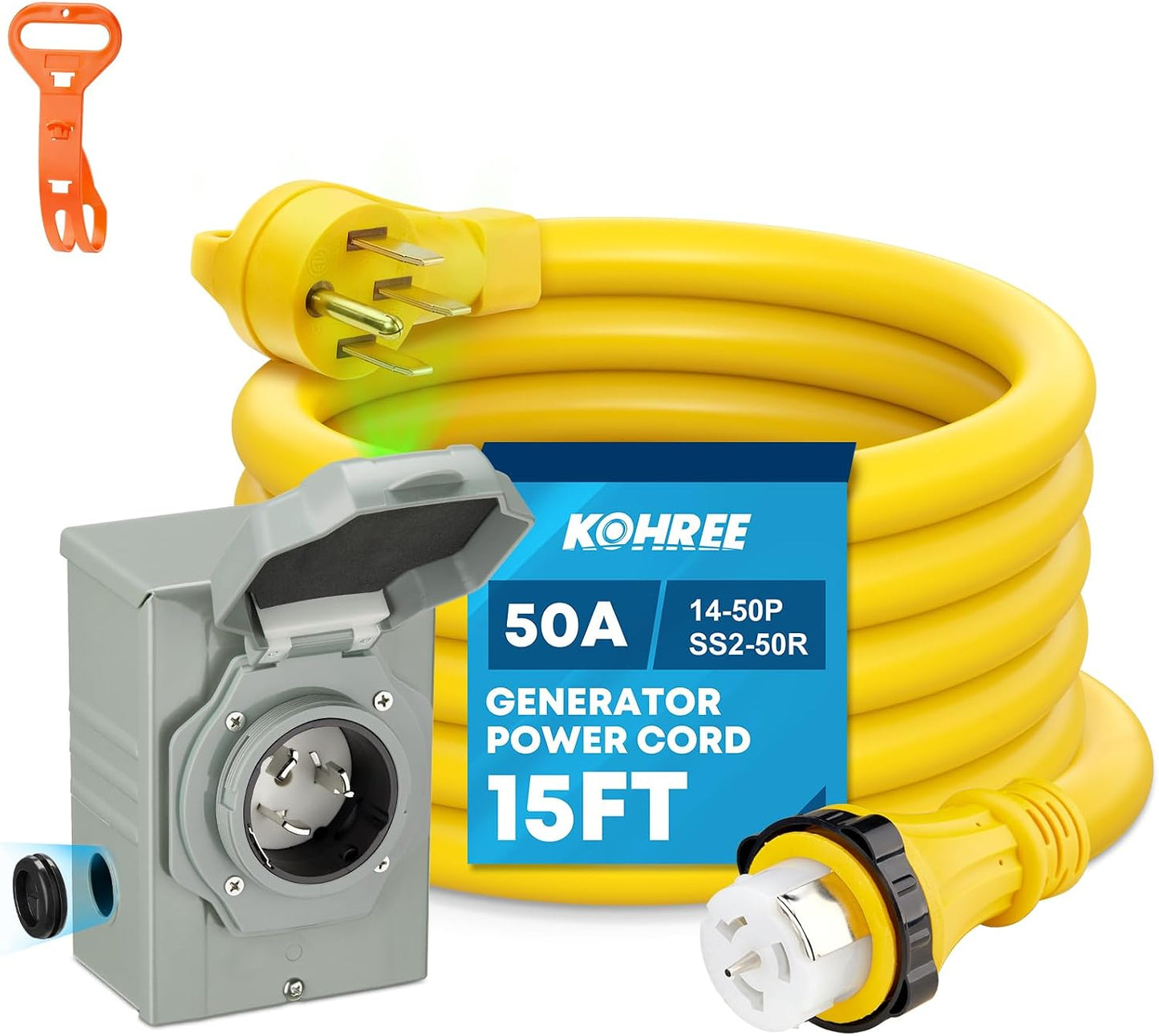 Kit cable generador 50A NEMA14-50P a SS2-50R