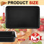 2 Pzas Plato Pizza Duro Rectangular Negro Acero Carbono