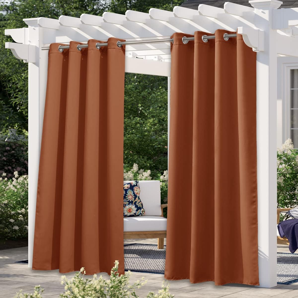 Cortinas opacas impermeables para cabaña 52x95pulg