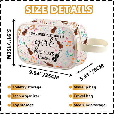 Bolsa maquillaje para niña violín moda