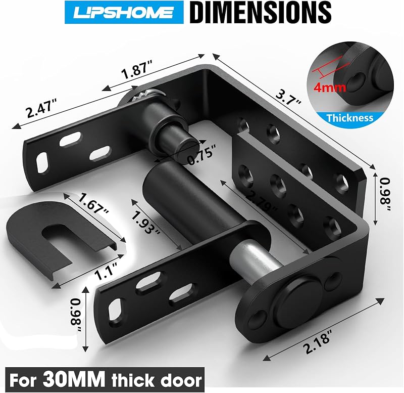 Bisagras puerta oscilante auto cerrado acero inox 2uds