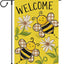 Bandera bienvenida verano 12x18" doble cara jardín patio