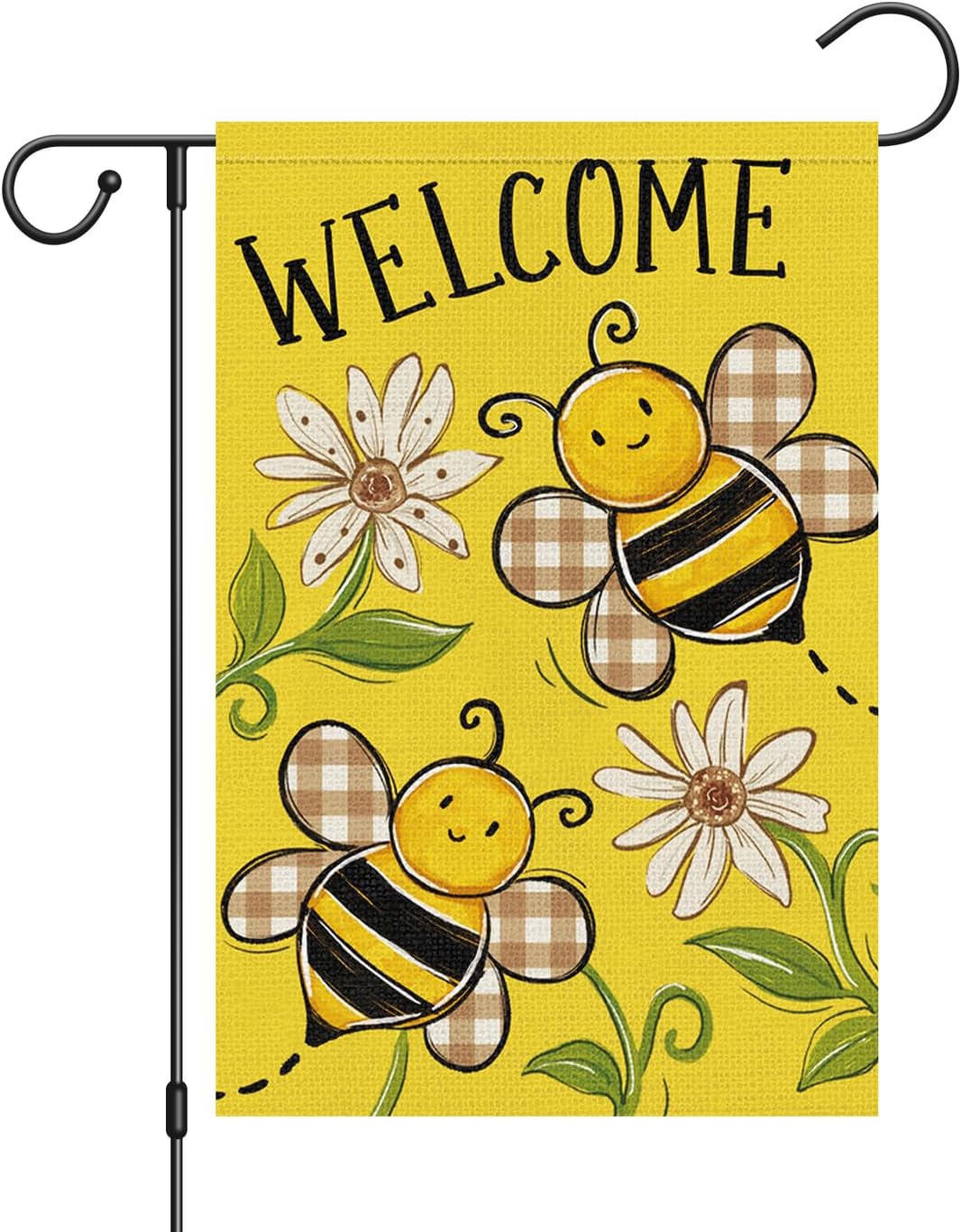 Bandera bienvenida verano 12x18" doble cara jardín patio