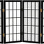 Biombo Shoji portátil 2ft madera negro