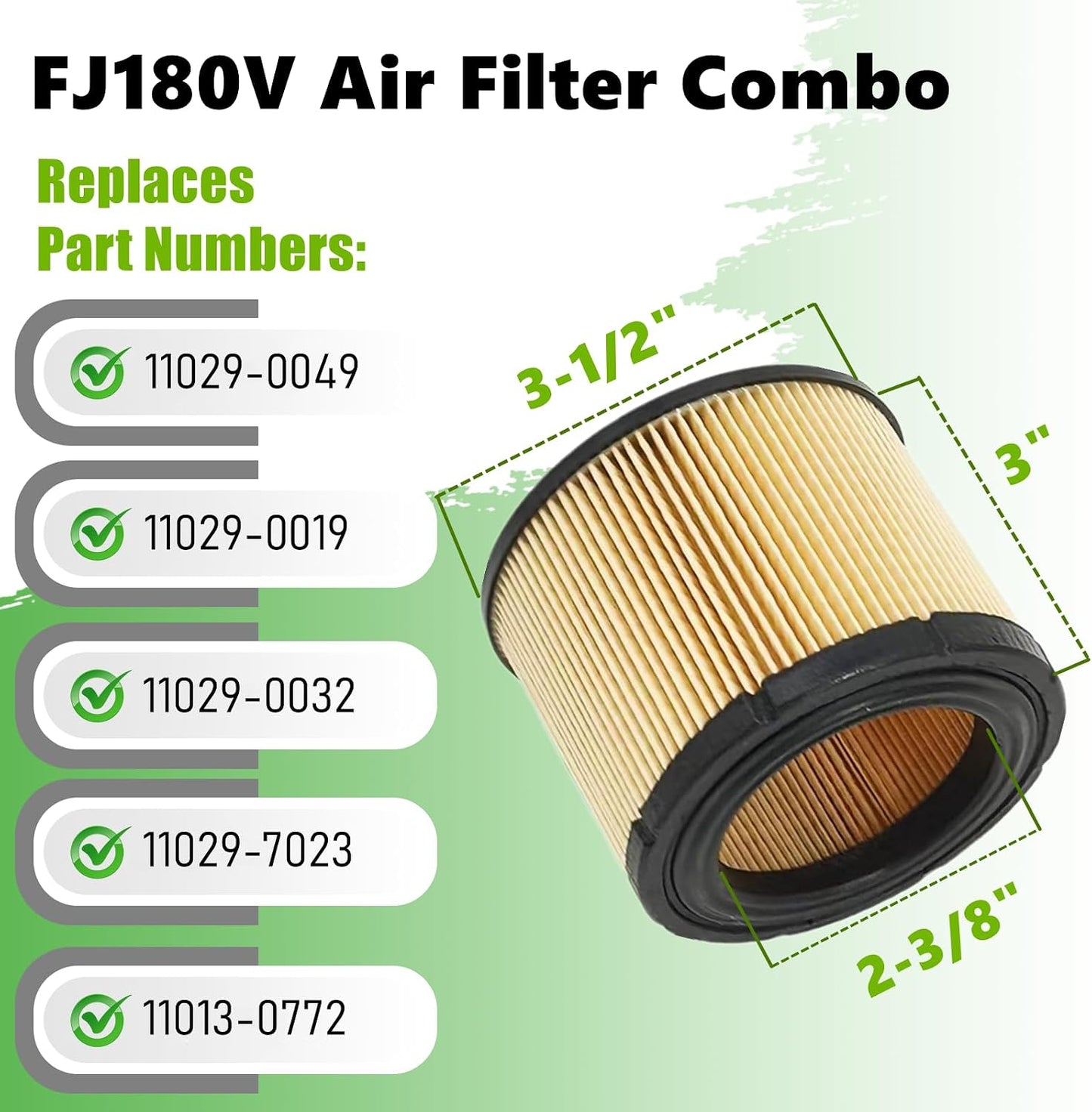 Filtro aire Kawasaki FJ180V pack 2