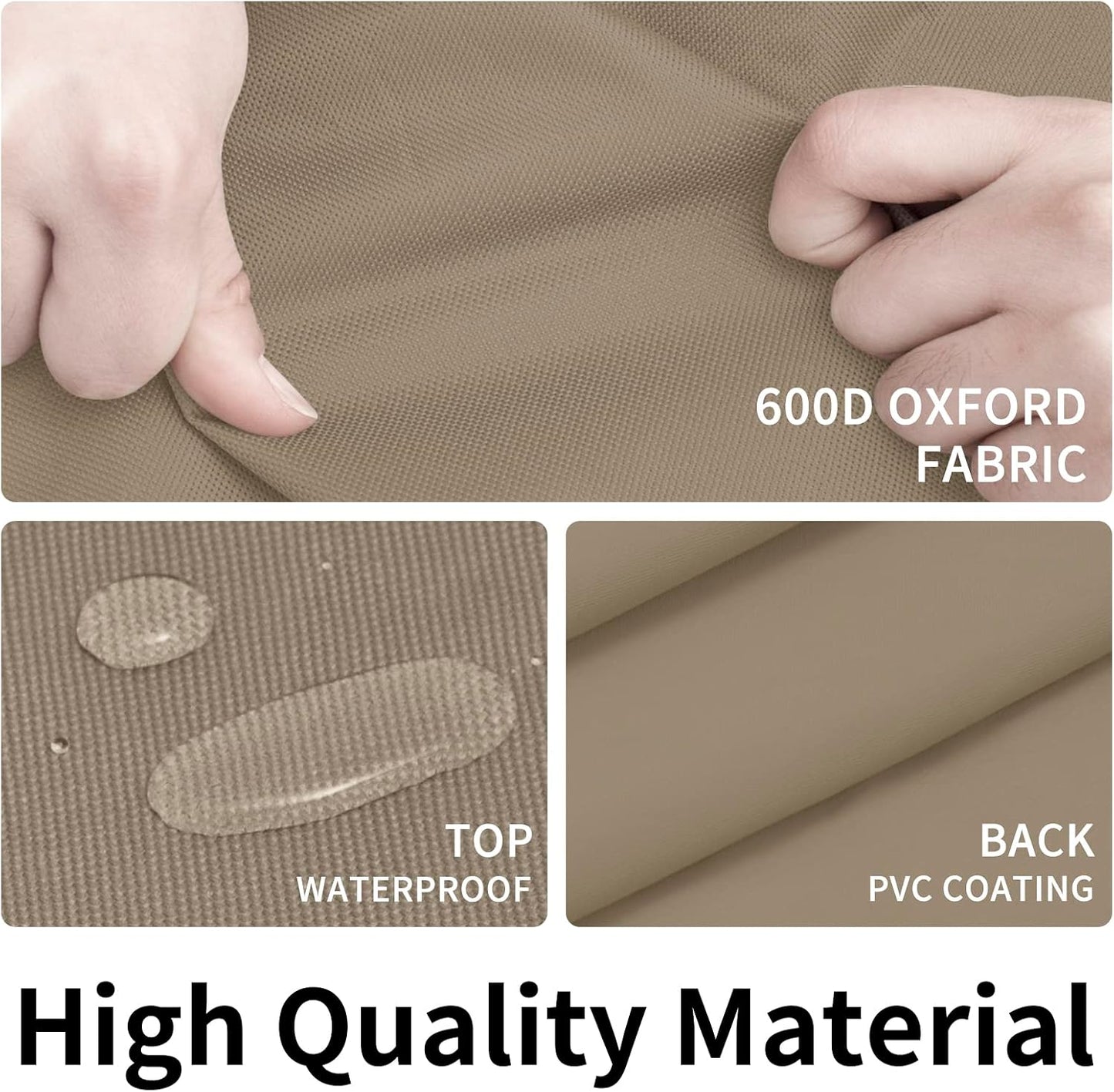 Funda 600D impermeable para muebles de patio 130x84"