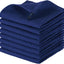 8 Pzas Paños cocina algodón tejido gofre 12x12pulg azul marino